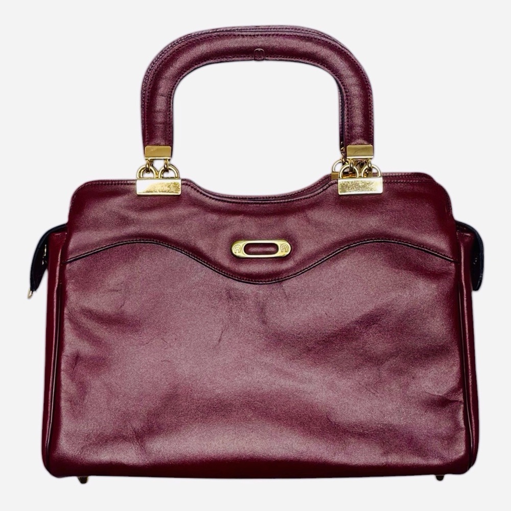 70s Etienne Aigner Oxblood Leather Bag